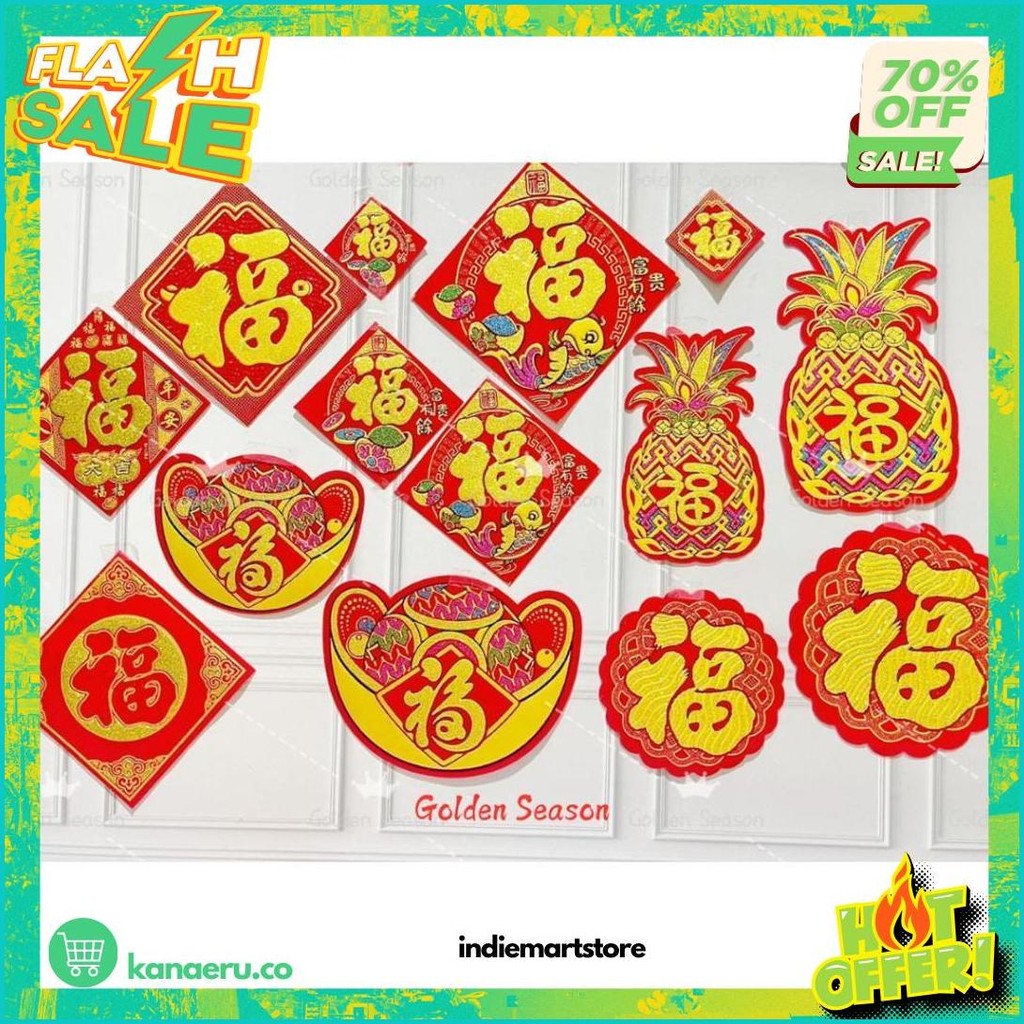 

[Lengkap] Stiker Tempelan Fu Imlek 2025 Terbaru Aneka Motif & Ukuran / Wang Lai Gong Xi Fa Cai Cod