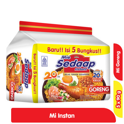 

Sedaap Mi Instan Goreng isi 5 x 90 g