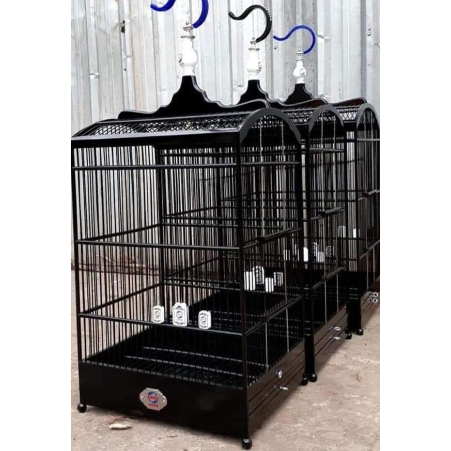 SANGKAR KANDANG BURUNG KACER JALAK POKSAY KOTAK EBOD JAYA HITAM NO 2