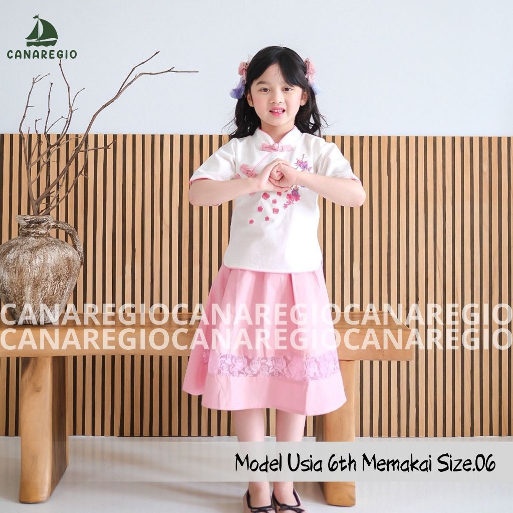 Rok Dress Gaun Pesta Anak Xong Xi Facai Import Kid 3 Bulan Sampai 10 Tahun Midi Trendy Buju Imlek Ga