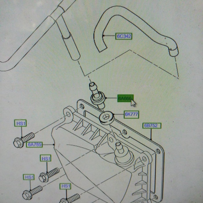 Ford Genuine Parts Valve PCV Ford Fiesta 96MF6A666EB