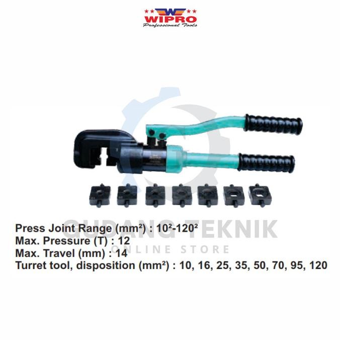 Tang Press Skun Hidrolik WIPRO YYQ-120A/Tang Skun Kabel CRIMPING WIPRO
