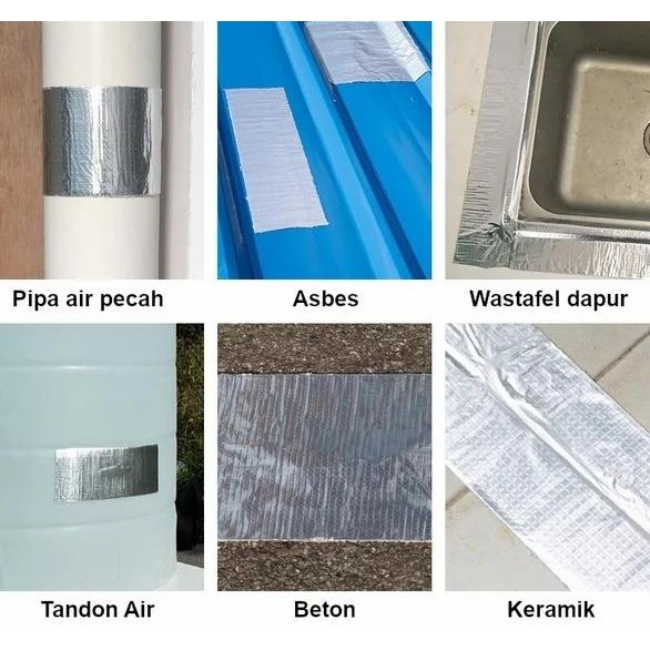 

Isolasi Ajaib Tahan Air - Lakban Anti Bocor Aluminium Foil Water Proof Tersedia