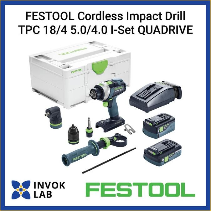 

PROMO FESTOOL CORDLESS IMPACT DRILL TPC 18/4 5.0/4.0 I-SET QUADRIVE