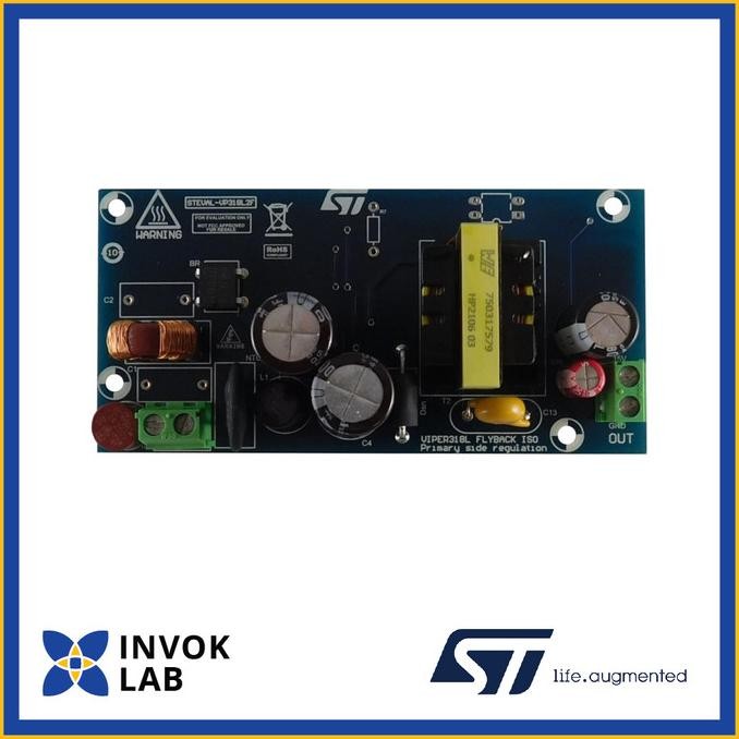 

PROMO STMICROELECTRONICS STEVAL-VP318L2F EVALUATION BOARD VIPER318LDTR, ISOLATED FLYBACK CONVERTER, POWER MANAGEMENT