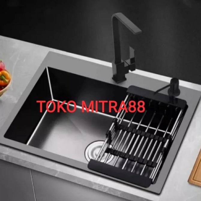 

PROMO BAK CUCI PIRING JKM 5243 BLACK KOMPLIT SET KRAN FEXSIBEL FUL HITAM