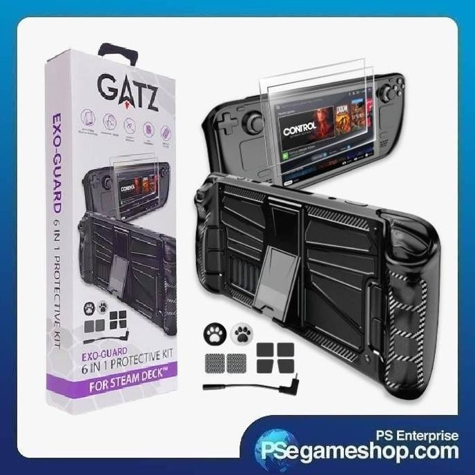 

PROMO GATZ CASE WITH KICK STAND / GATZ EXO GUARD 6 IN 1 PROTECTIVE KIT FOR STEAM DECK