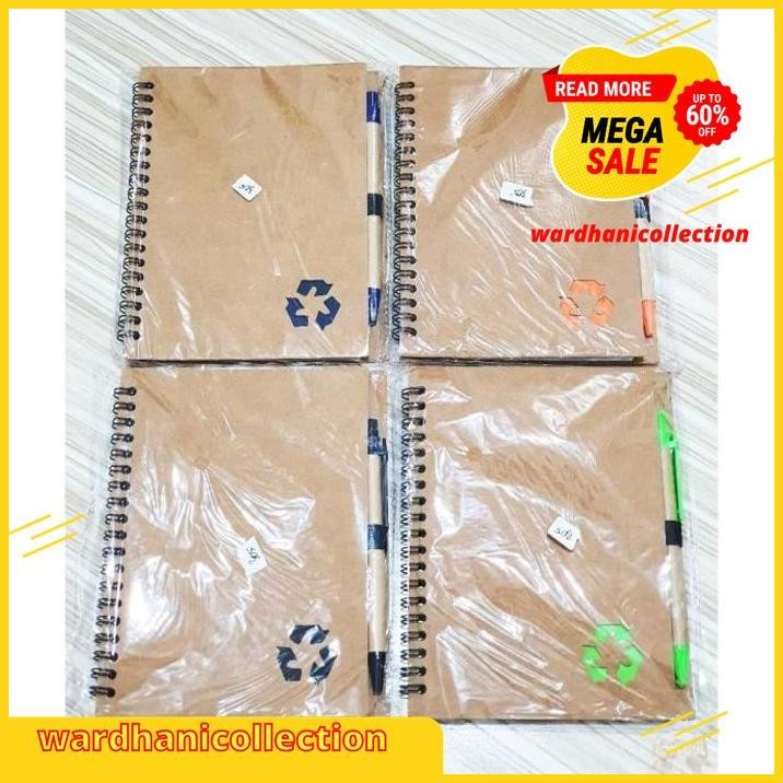 

SABLON BUKU NOTES 305 + PULPEN / MEMO GO GREEN RECYCLE SOUVENIR KANTOR HIGHT QUALITY !