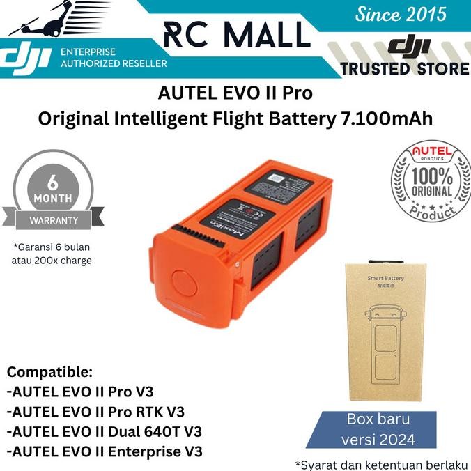 Battery Baterai Autel Evo 2 Pro Intelligent Flight Battery Evo Ii Series Autel Evo Ii Pro V3 Evo Ii 
