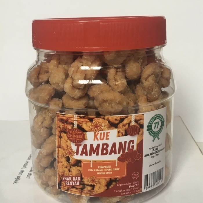 

CNY kue tambang toples 500 gram rasa bawang putih/ kue kering imlek - OriginalVege Limited