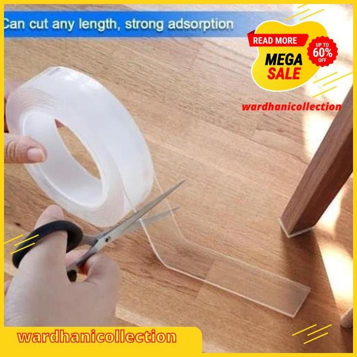 

NANO DOUBLE TAPE 2 M/ MAGIC LAKBAN LEM AJAIB GANTUNGAN HANGER PORTABLE FREE ONGKIR !