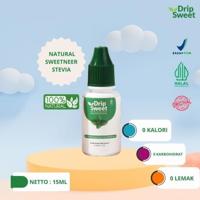 

DripSweet Gula Stevia Pemanis Alami Cair 15ml - 4pcs