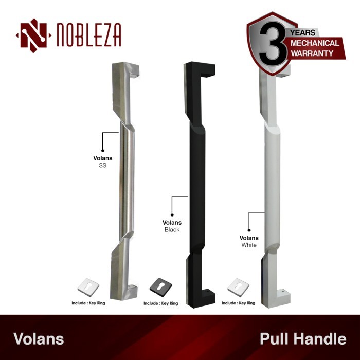 NOBLEZA Volans Hitam 60 cm Pull Handle Gagang Tarikan Pintu Rumah