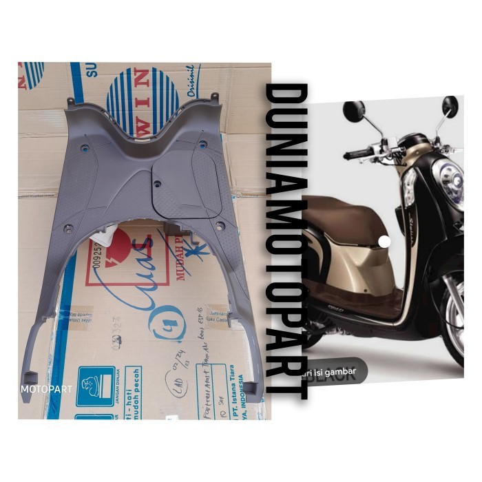 Stepfloor dek atas pijakan kaki scoopy fi esp stater halus coklat 2016