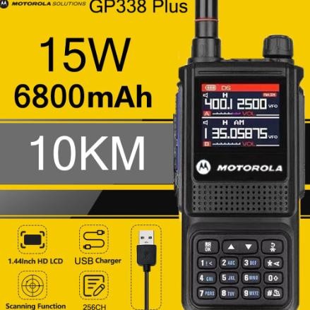 HT GP338 Plus Motorola Walkie Talkie Two Way Radio Wailkie Talkie Long Range 15W Panggilan Frekuensi