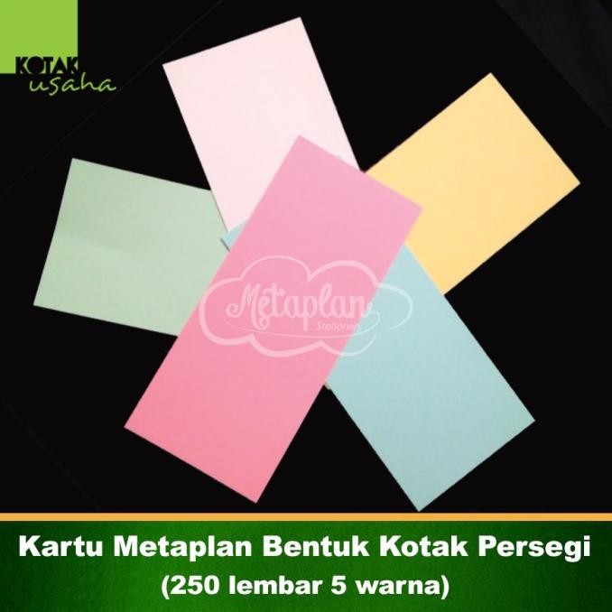 

Kartu Metaplan Bentuk Kotak Persegi (250 lembar 5 warna)