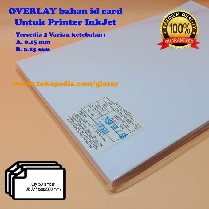 

TERLARIS - BAHAN PVC ID CARD 50 lembar - Overlay