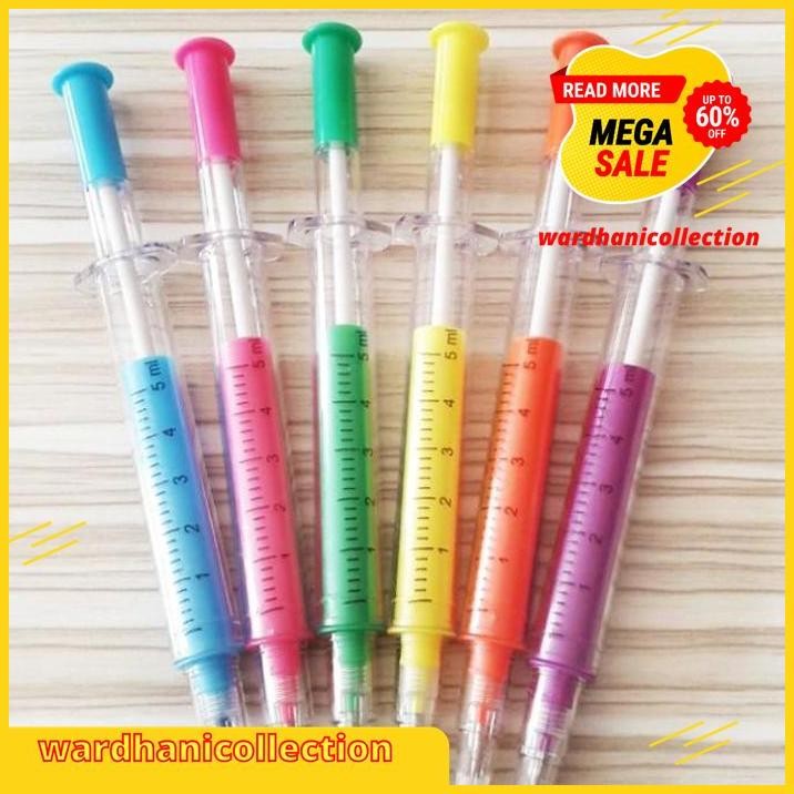 

PULPEN SUNTIK 2 SISI / GEL PEN UNIK SOUVENIR JARUM SUNTIKAN DOKTER BEST SELLER !