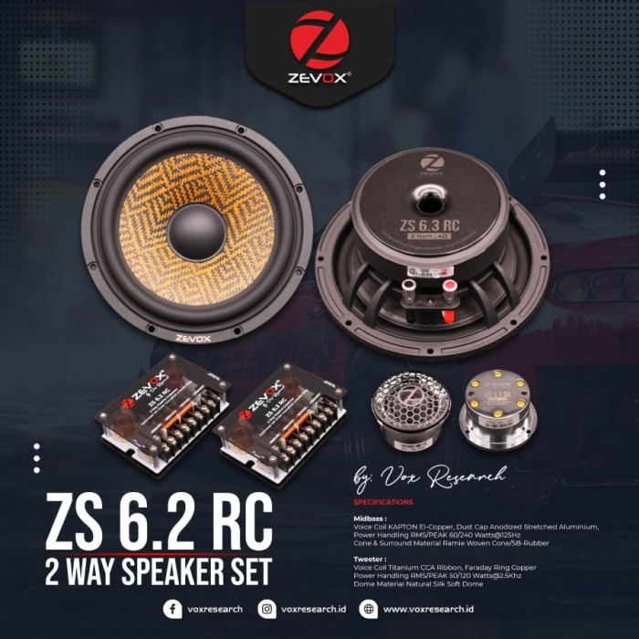 ZEVOX ZS 6.2 RC speaker 2 way speaker split 2 way ZEVOX ZS6.2RC ORI
