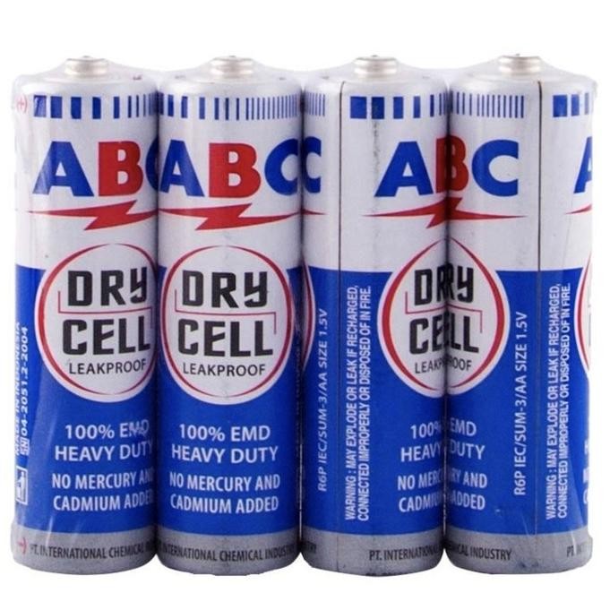 [PER KARTON 288PCS] ABC Battery AA BIRU / Baterai Jam Dinding AA ABC