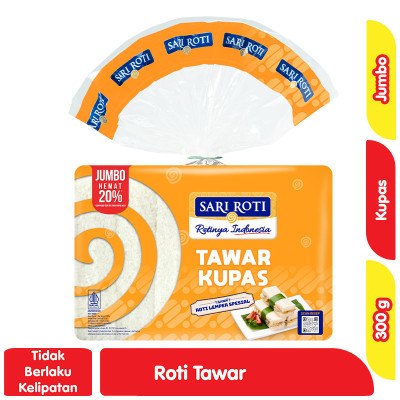 

Sari Roti Tawar Kupas Jumbo 300 g