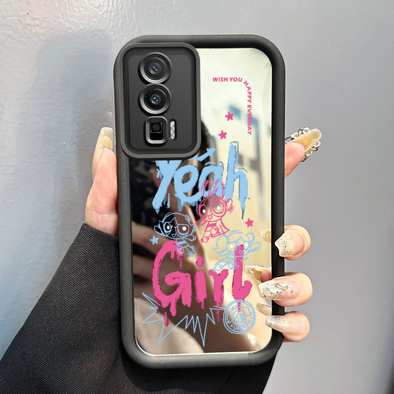 Casing Hp Untuk Xiaomi POCO F5 Case Casing Softcase Anime bergambar HP Kesing cermin langkah pelindu