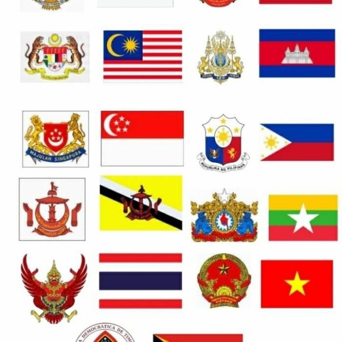 Bendera Bendera Negara Asean Satu Set