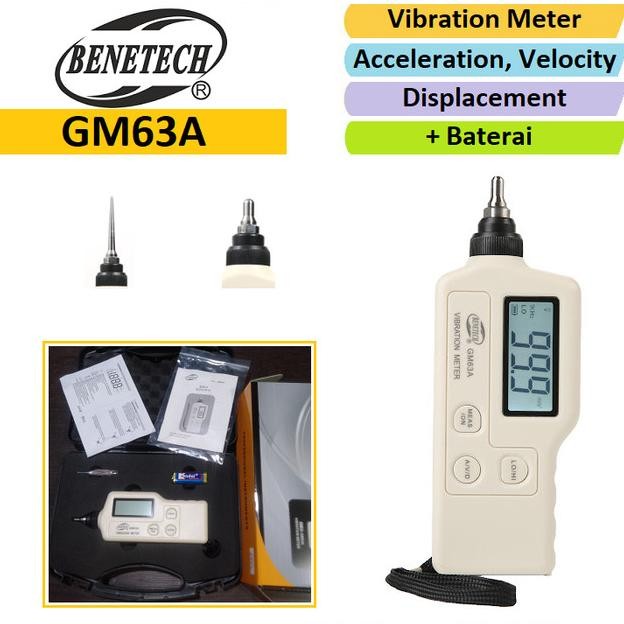 Alat Uur Guur Getaran Vibration Meter Handheld Benetech Gm63A