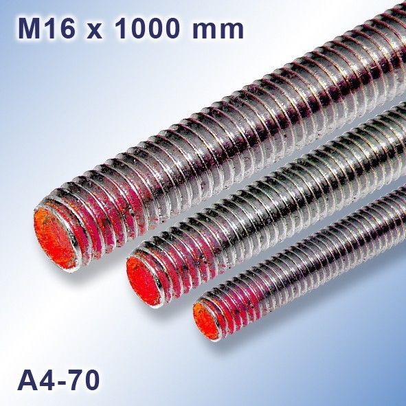 SS316 Asdrat M6 / Long drat M6 / Stud bolt M6 / As drat M6 x 1 Meter Stainless SUS316/A4-70
