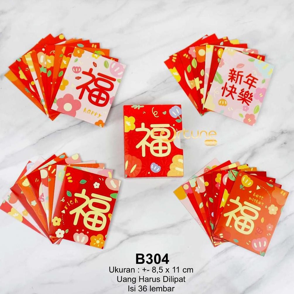 

GHT Angpao Imlek 2025 Kertas Chinese New Year Motif Netral Gambar Sudah Campur Terbaru isi 36 lembar