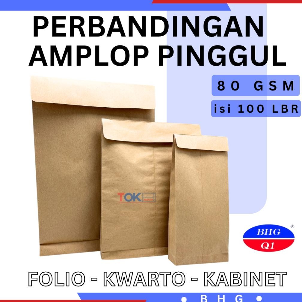 

GHT Amplop Coklat Kabinet PINGGUL ( 11x 24 X 3 CM ) isi 100lbr amplop uang
