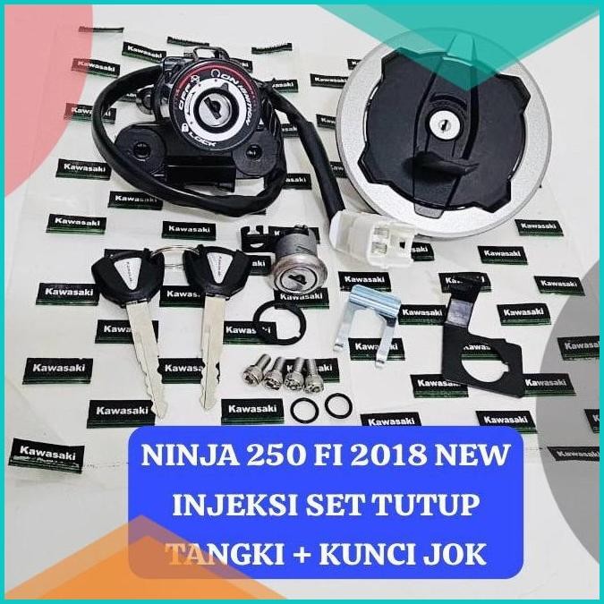 KUNCI KONTAK NINJA 250 FI 2018 NEW INJEKSI SET TUTUP TANGKI KUNCI JOK