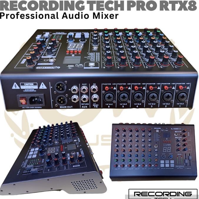 RECORDING TECH PRO-RTX8 8 Channel Professional Audio Mixer