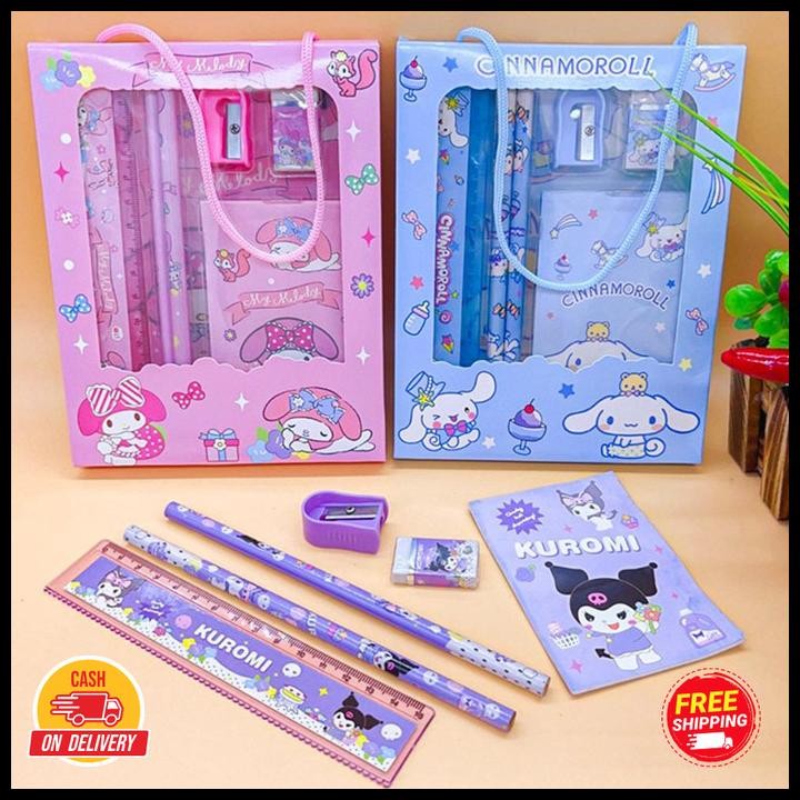 

Set Alat Tulis 7 In 1 Motif Kuromi Atk / Alat Tulis Lengkap Anak Souvenir