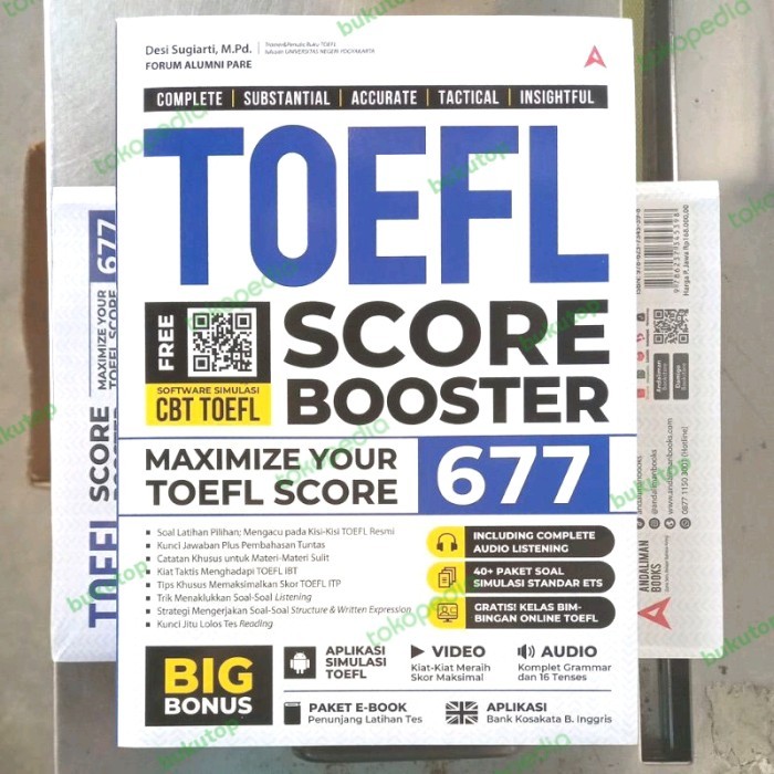 buku TOEFL SCORE BOOSTER MAXIMIZE YOUR TOEFL SCORE 677