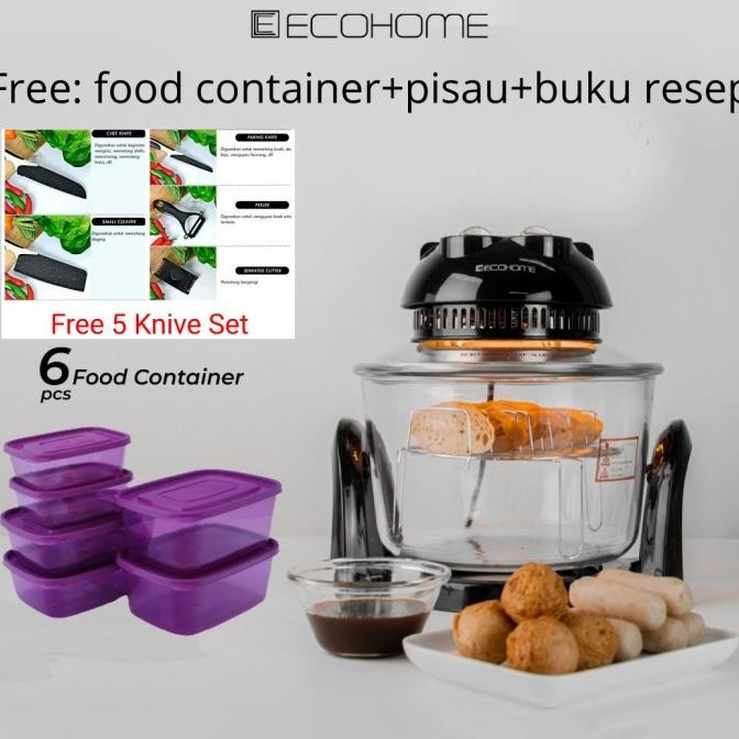 Oven Halogen Ecohome Air Fryer Portable Low Watt Eho-777