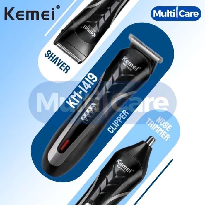 Laris kemei 1419 km 1419 alat cukur rambut rechargeable