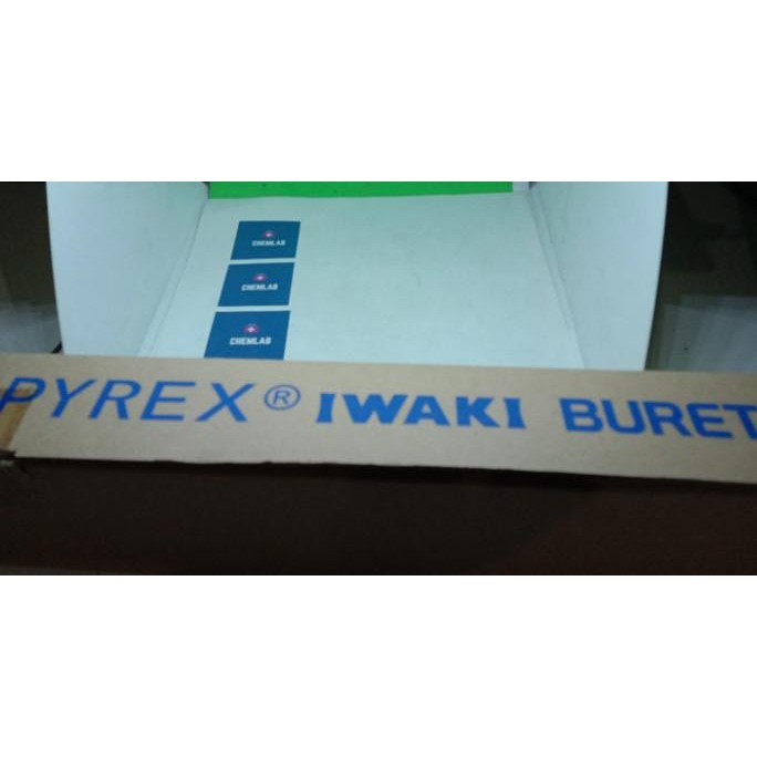 Buret 50Ml Capacity . Clear Class A. Amber Graduation. Iwaki Pyrex Original Dan Terlaris