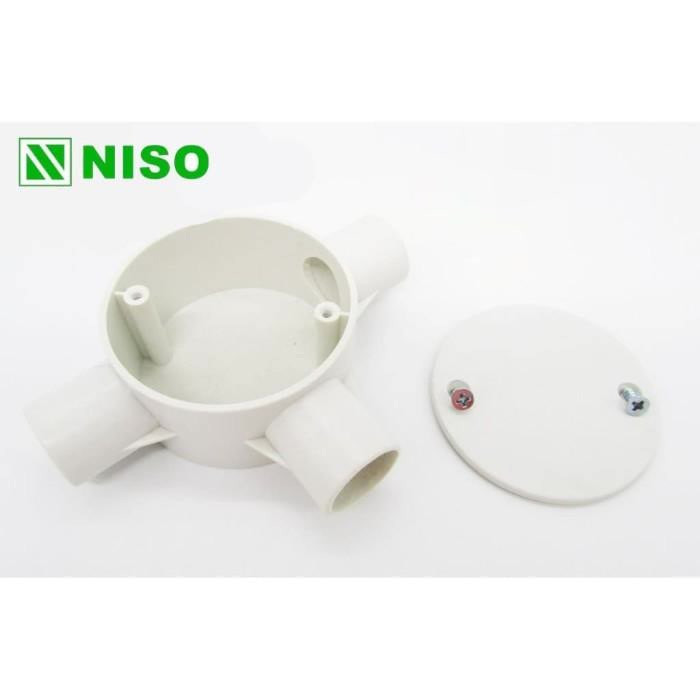 Buruan beli] NISO TEE DUS / T DOS / T-DUS CABANG 3 20 mm PUTIH + SEKRUP TEE LISTRIK