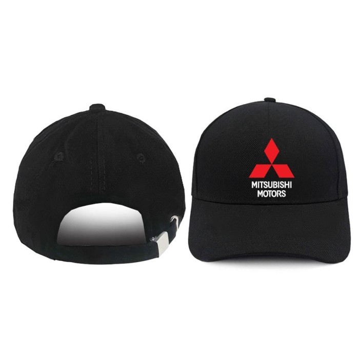 Topi topi baseball caps pria premium sport mitsubishi motors 01 - Putih keren kekinian