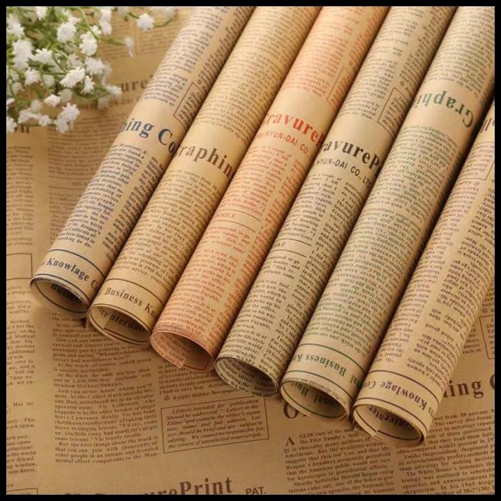 

Triple W 75X50Cm Magazine Gift Wraping Kertas Kado Motif Koran Premium