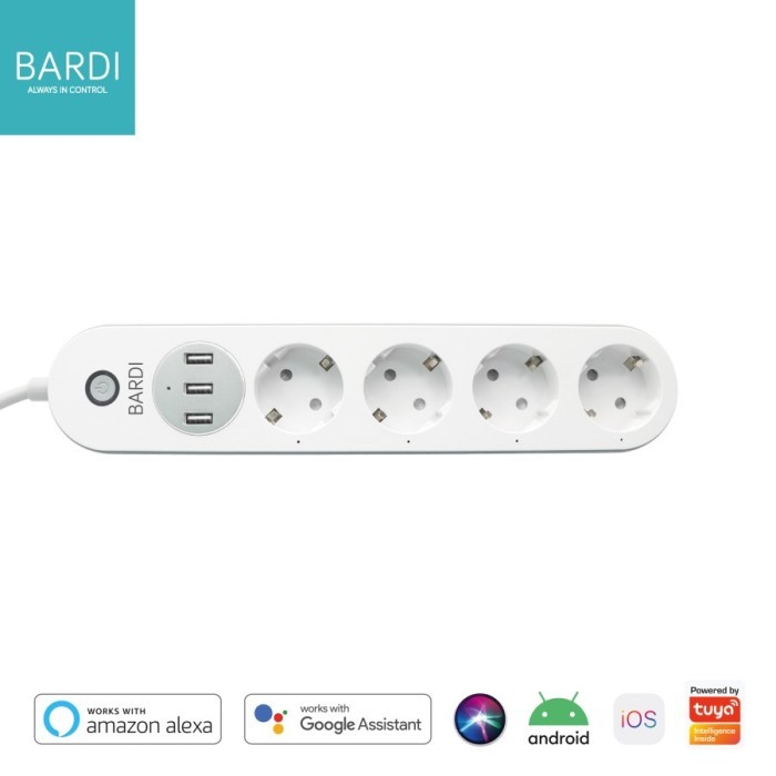 Ready Stock Siap KirimBardi Smart Power Strip Extension Steker Stop Kontak