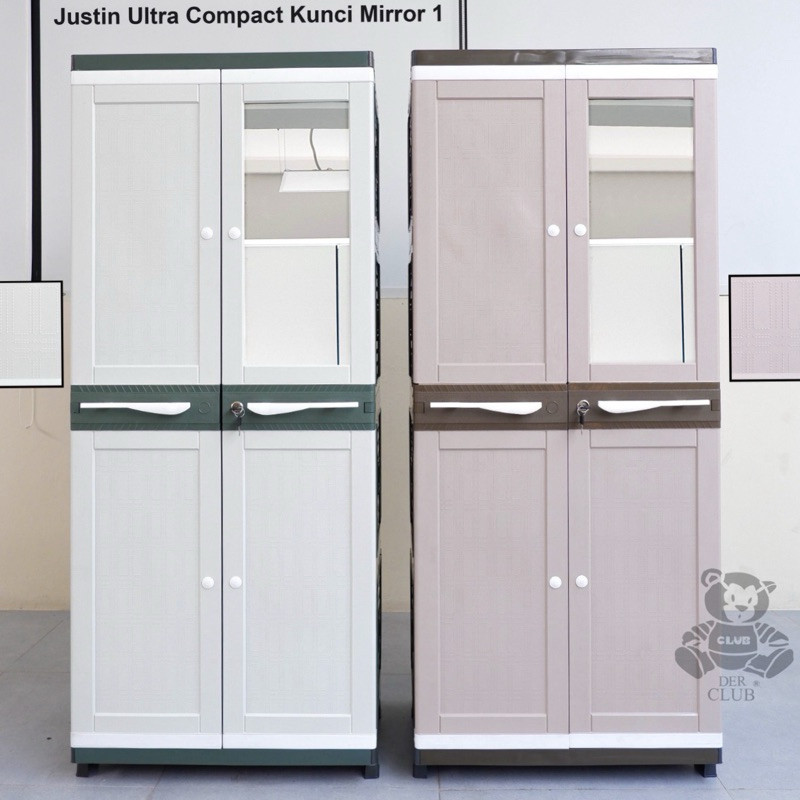 Kebutuhan Dapur Lemari Pakaian Jumbo Kaca Kunci 4 Susun Lemari Baju Club Besar Justin