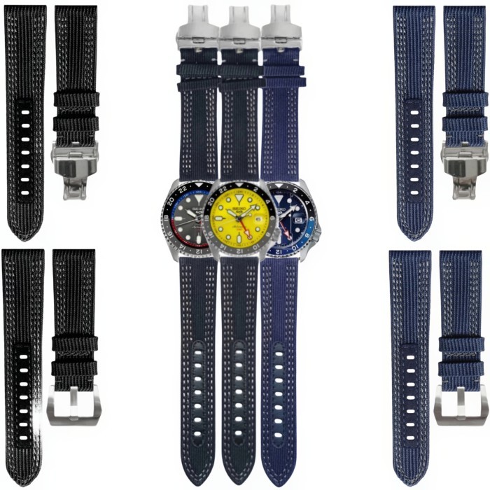 Diskon Tali Jam Tangan Seiko 22Mm Replacement Strap Kanvas Seiko 5 Sport 7006.22