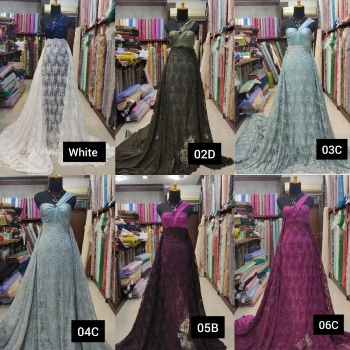 ><><><] Kain Tile Brokat Bunga Kecil 3D Timbul 4525A Varian