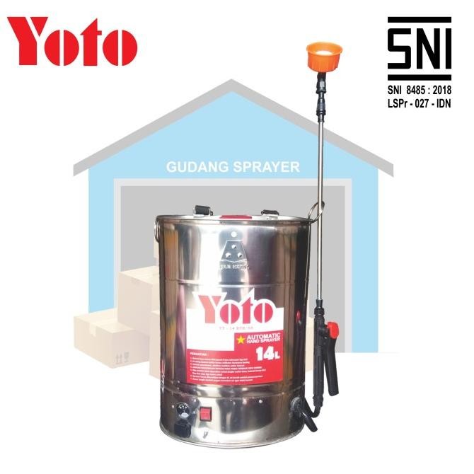 Alat semprot elektrik-Automatic Hand Sprayer YOTO YT 14l Baterai Stain