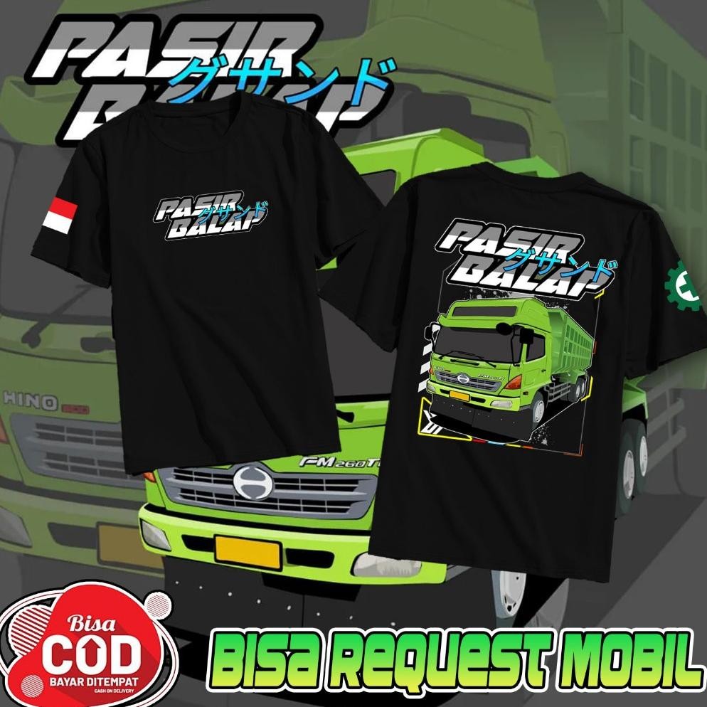 3Bee.Store T-Shirt Kaos Distro Mobil Truk Pasir Balap Kaos Driver Muda Baju Pria Mobil Truk Terbaru 