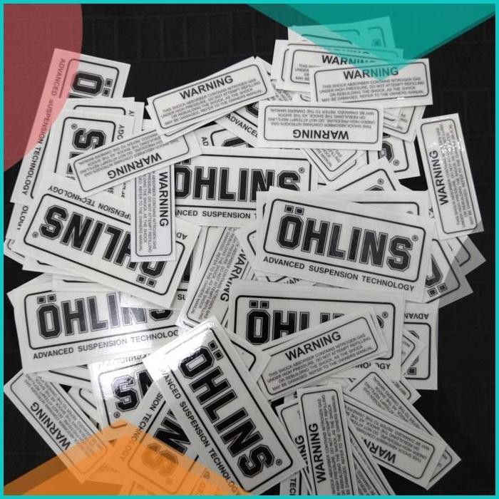 

Sticker stiker ohlins tempel transparan 07D35Z4 stok terbaru