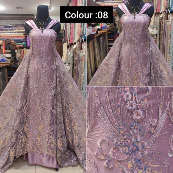 ><><><] Kain Tile Brokat Hologram D#8 Ungu lilac