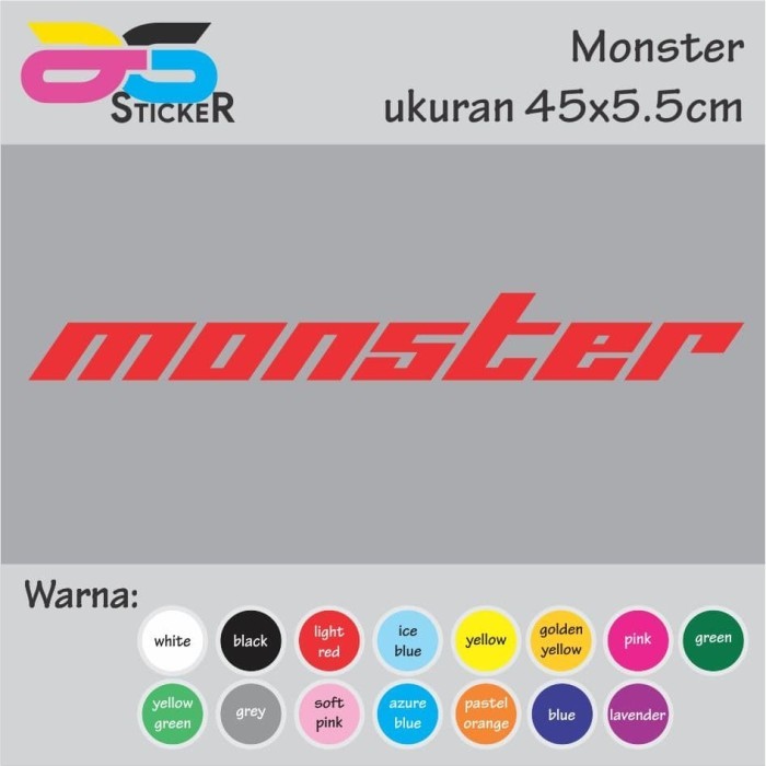 Best Quality Cutting Sticker - Stiker Emperor Monster (Initial D) 45X5.5Cm